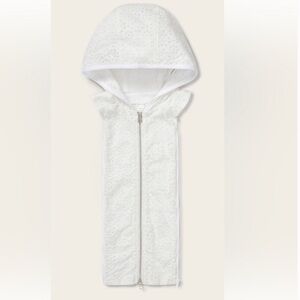 NEW VERONICA BEARD NWT Marlo white eyelet hoodie dickey ONE SIZE 00-14 $248